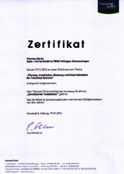 Planung, Installation, Messung und Inbetriebnahme der homeway-Systeme